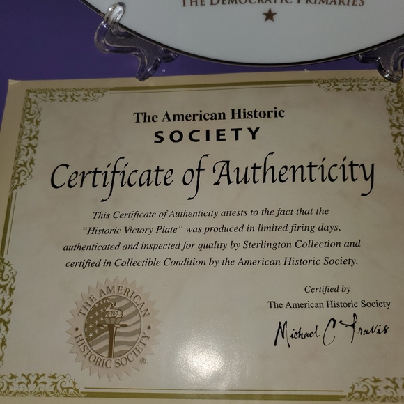 08 Democratic Primaries 1st Ed Collectible Plate - Picture 2 of 8